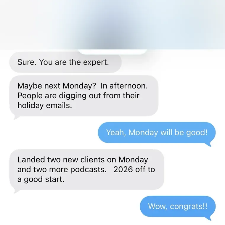 You are the expert. Landed two new clients