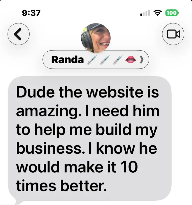 The website is amazing, I know he would make it 10 times better
