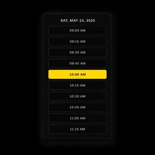Booking calendar slots